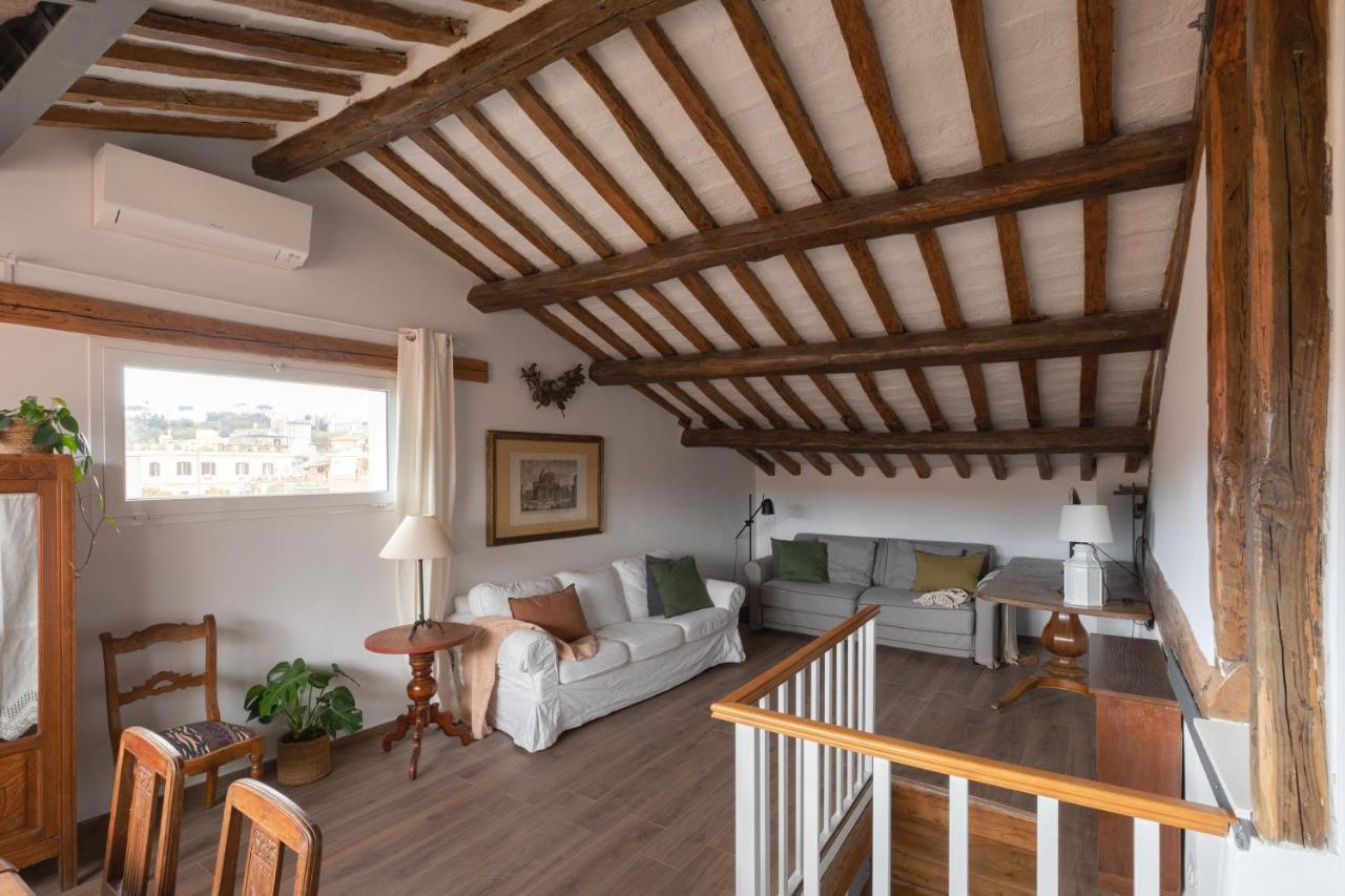 Amazing Penthouse With Terrace And Rooftop In Trastevere Рим Екстериор снимка